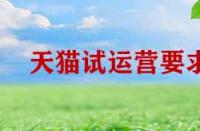 天貓?jiān)囘\(yùn)營(yíng)期間有哪些要求？