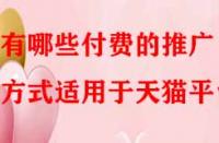 有哪些付費(fèi)的推廣方式適用于天貓平臺？