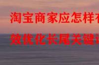 淘寶商家應怎樣有效優化長尾關鍵詞？