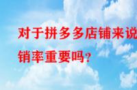 對(duì)于拼多多店鋪來(lái)說(shuō)動(dòng)銷率重要嗎？
