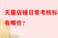 天貓店鋪日常考核標(biāo)準(zhǔn)有哪些？